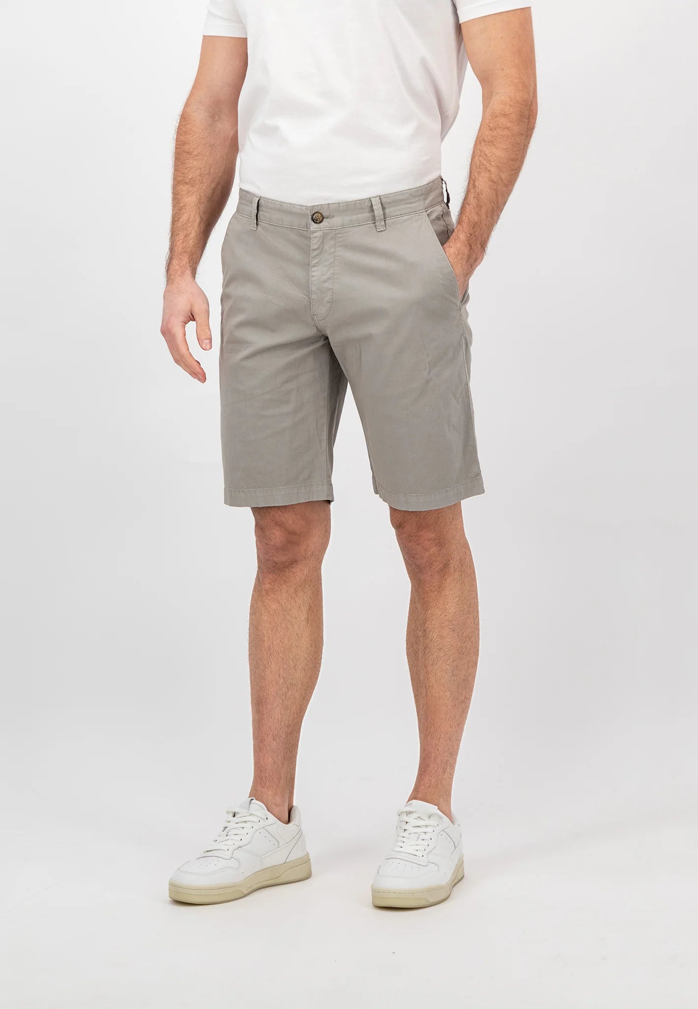 FYNCH HATTON Bermuda Shorts - Men's Stretch Cotton – Cool Grey