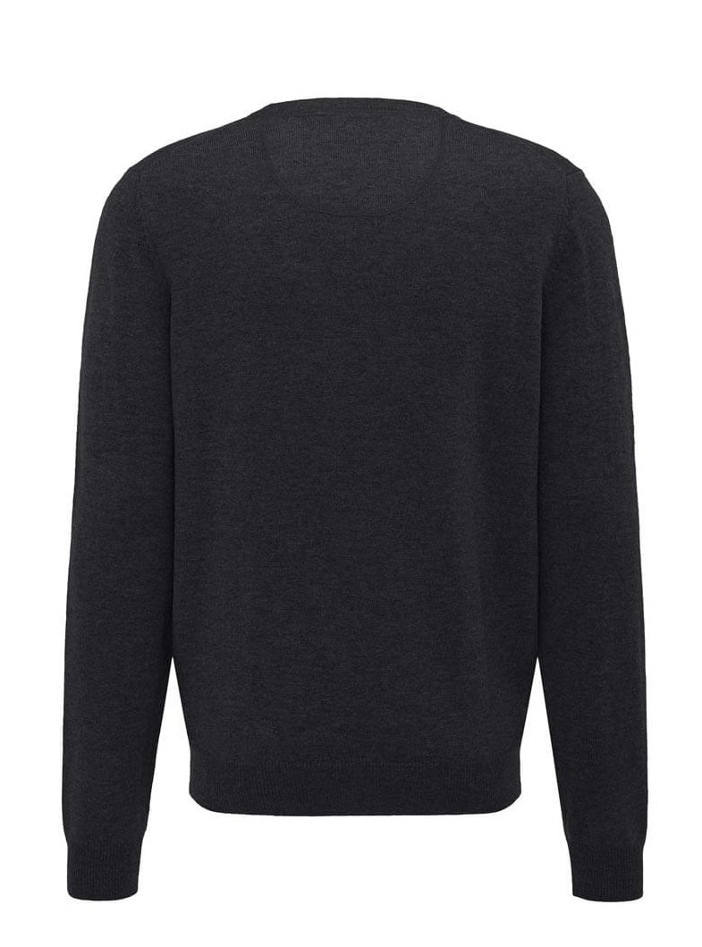 FYNCH HATTON Crew Neck Sweater - Men's Fine Knit – Charcoal Fynch Hatton