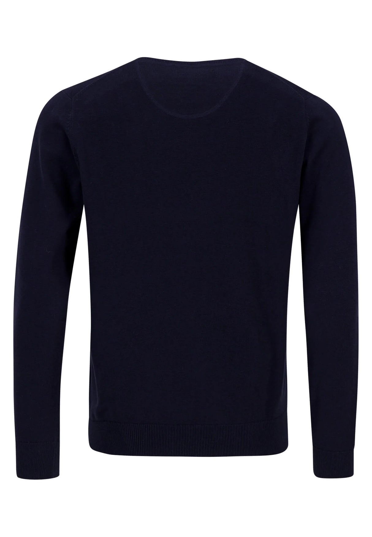 FYNCH HATTON Crew Neck Sweater - Men's Fine Knit – Navy Fynch Hatton