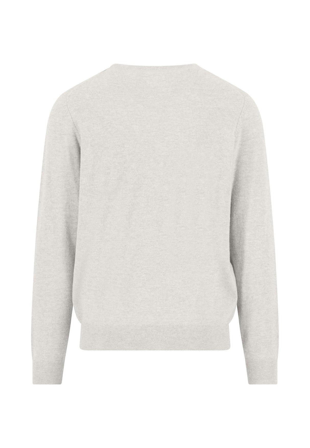 FYNCH HATTON Crew Neck Sweater - Men's Merino Wool Cashmere – Winter White