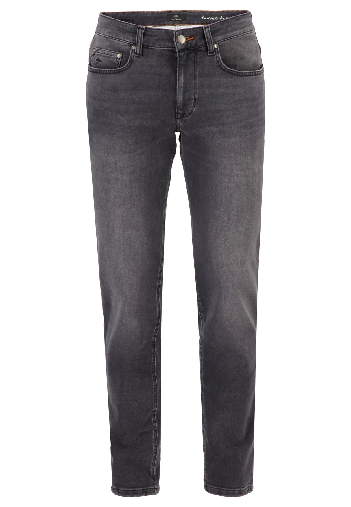 FYNCH HATTON Denim Jeans - Men's Modern Slim Fit – Black Worn Fynch Hatton