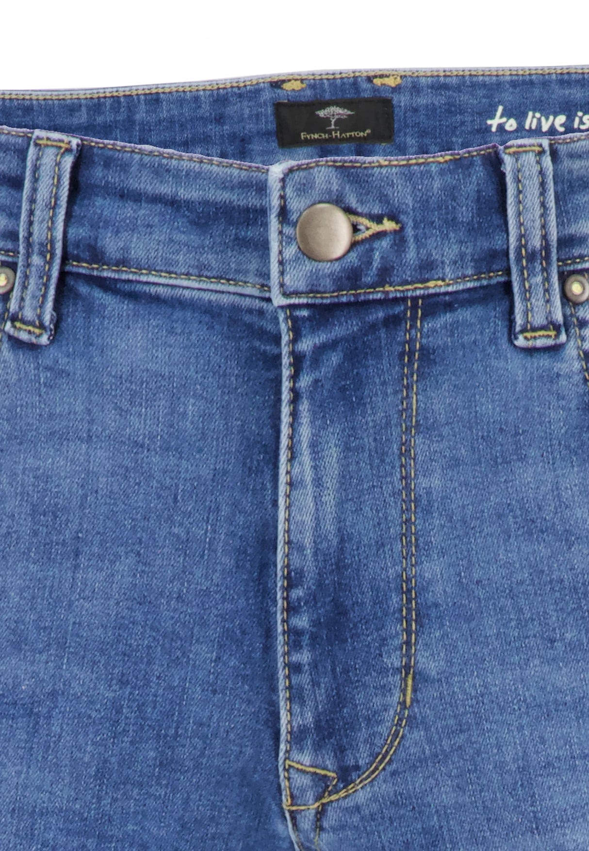 FYNCH HATTON Denim Jeans - Men's Modern Slim Fit – Light Blue Fynch Hatton