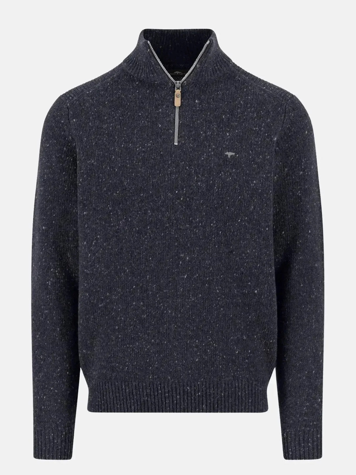 FYNCH-HATTON Donegal Wool 1/4 Zip Knit – Navy