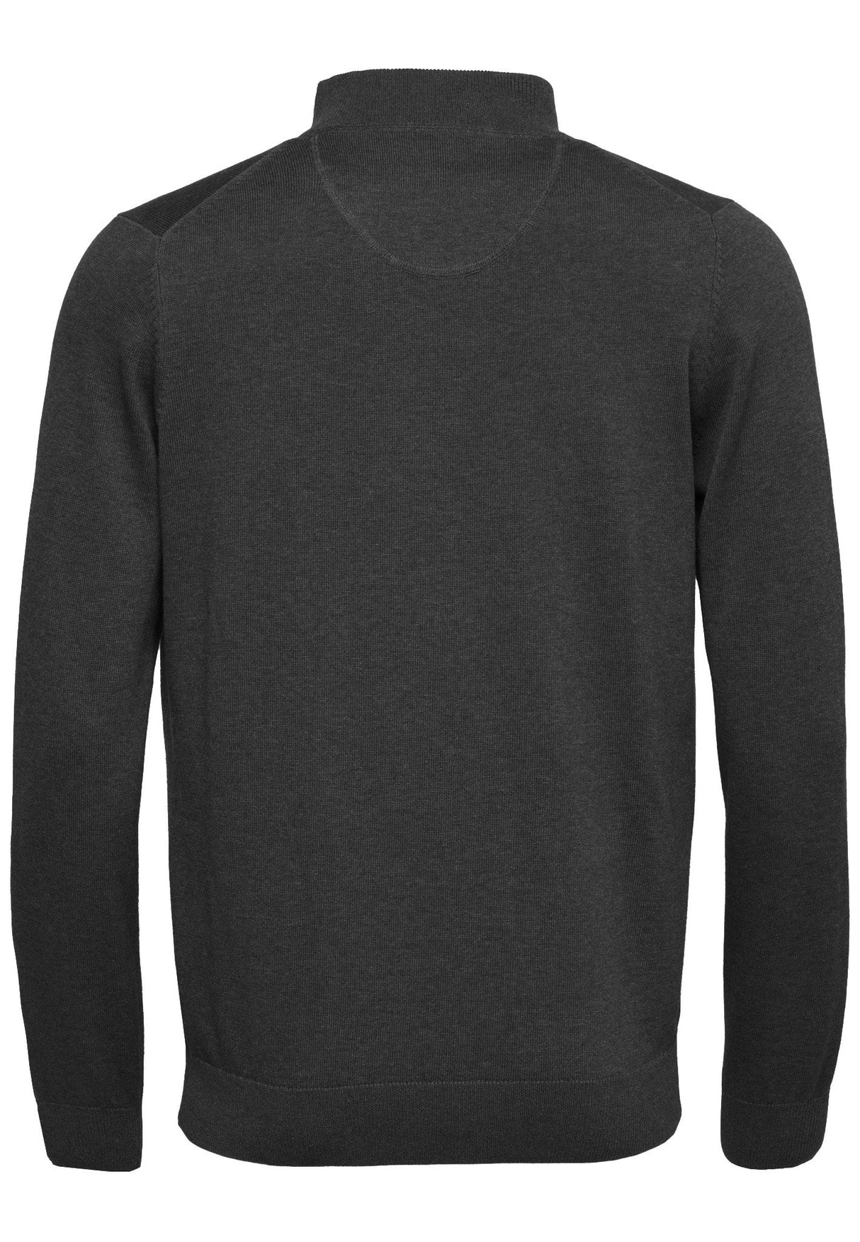 FYNCH HATTON Full Zip Cardigan - Men's Superfine Cotton – Charcoal Fynch Hatton