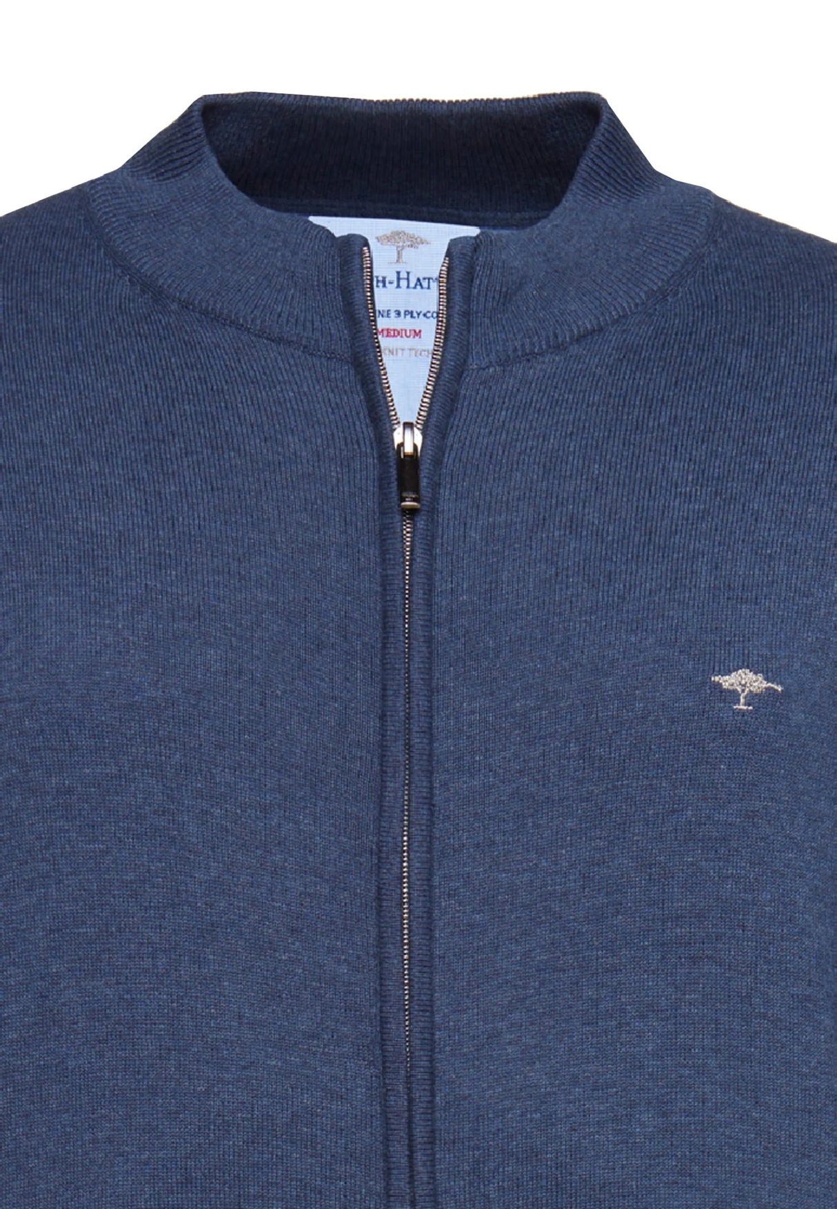 FYNCH HATTON Full Zip Cardigan - Men's Superfine Cotton – Night Fynch Hatton