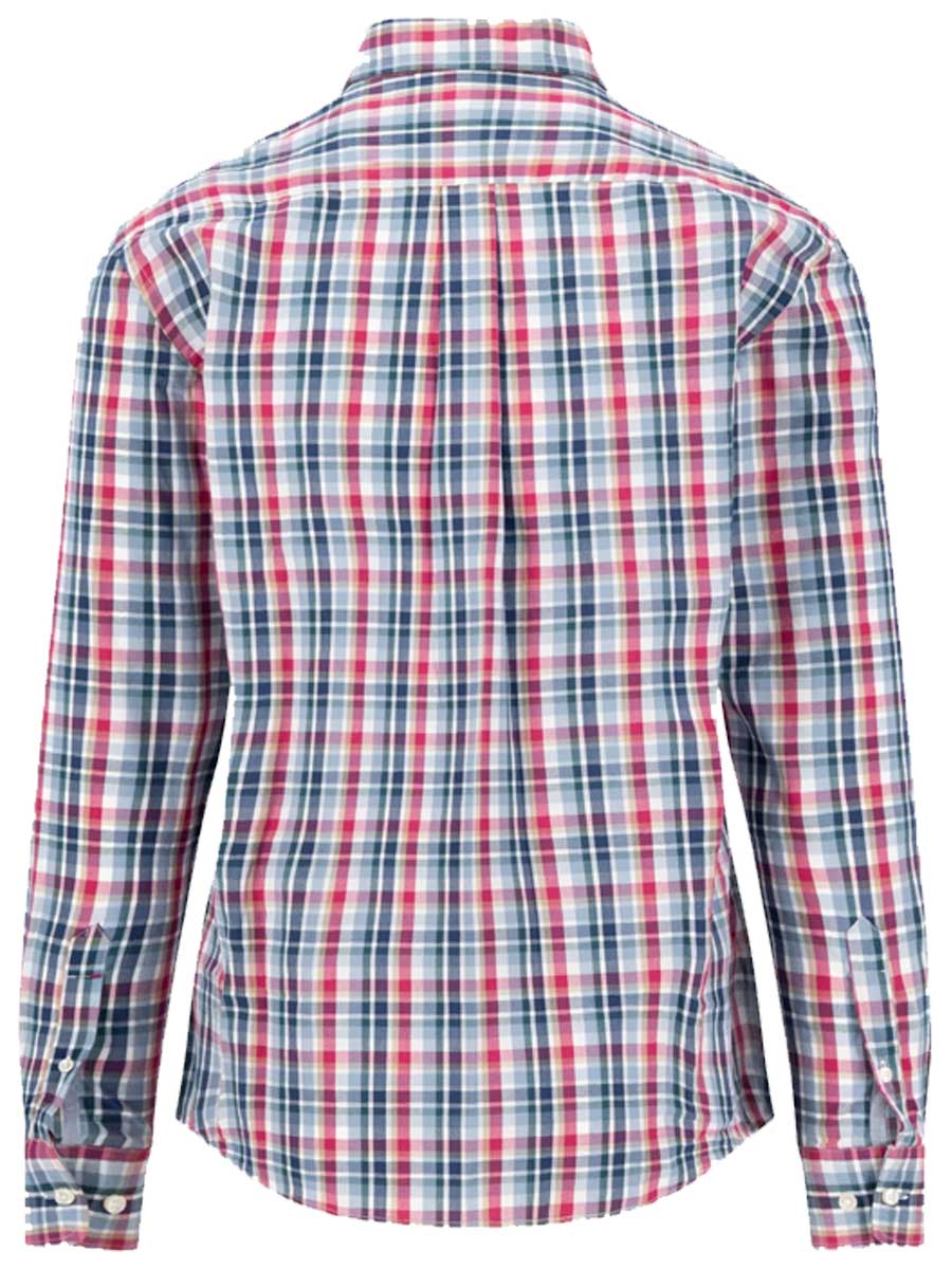 FYNCH HATTON Oxford Shirt - Men's Soft Cotton – Grape Check