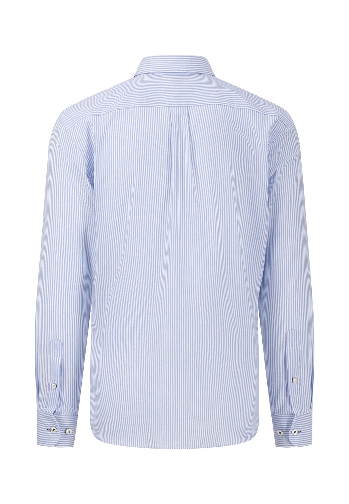 FYNCH HATTON Oxford Shirt - Men's Soft Cotton – Light Blue Stripe Fynch Hatton