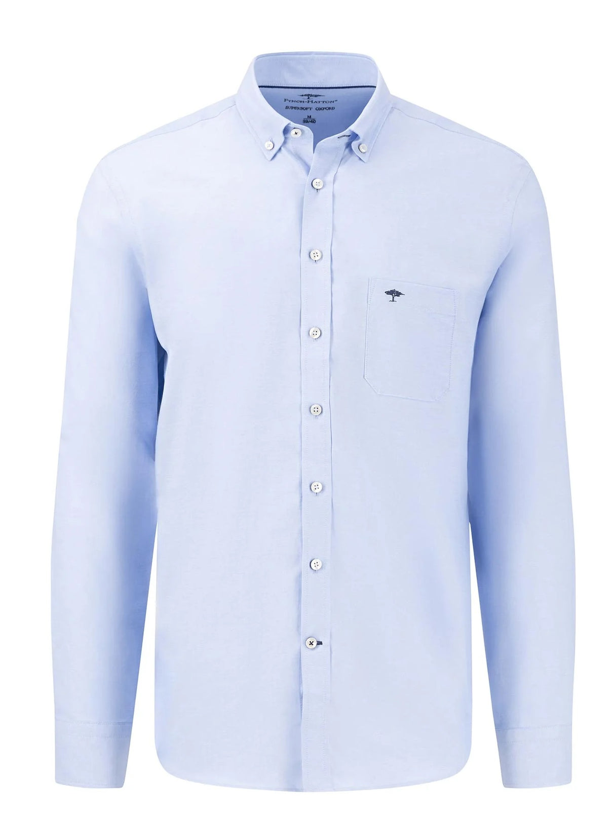 FYNCH HATTON Oxford Shirt - Men's Soft Cotton – Light Blue Fynch Hatton