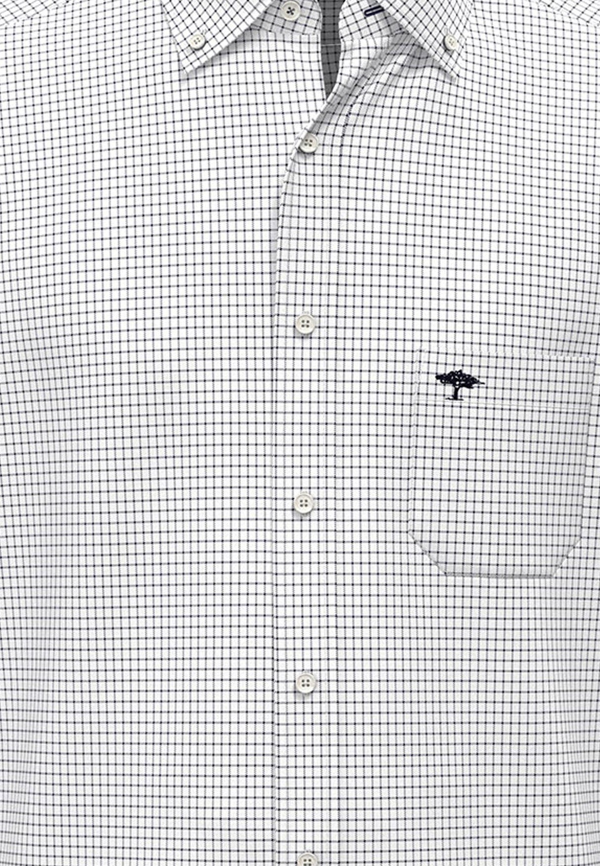 FYNCH HATTON Oxford Shirt - Men's Soft Cotton – Navy Check