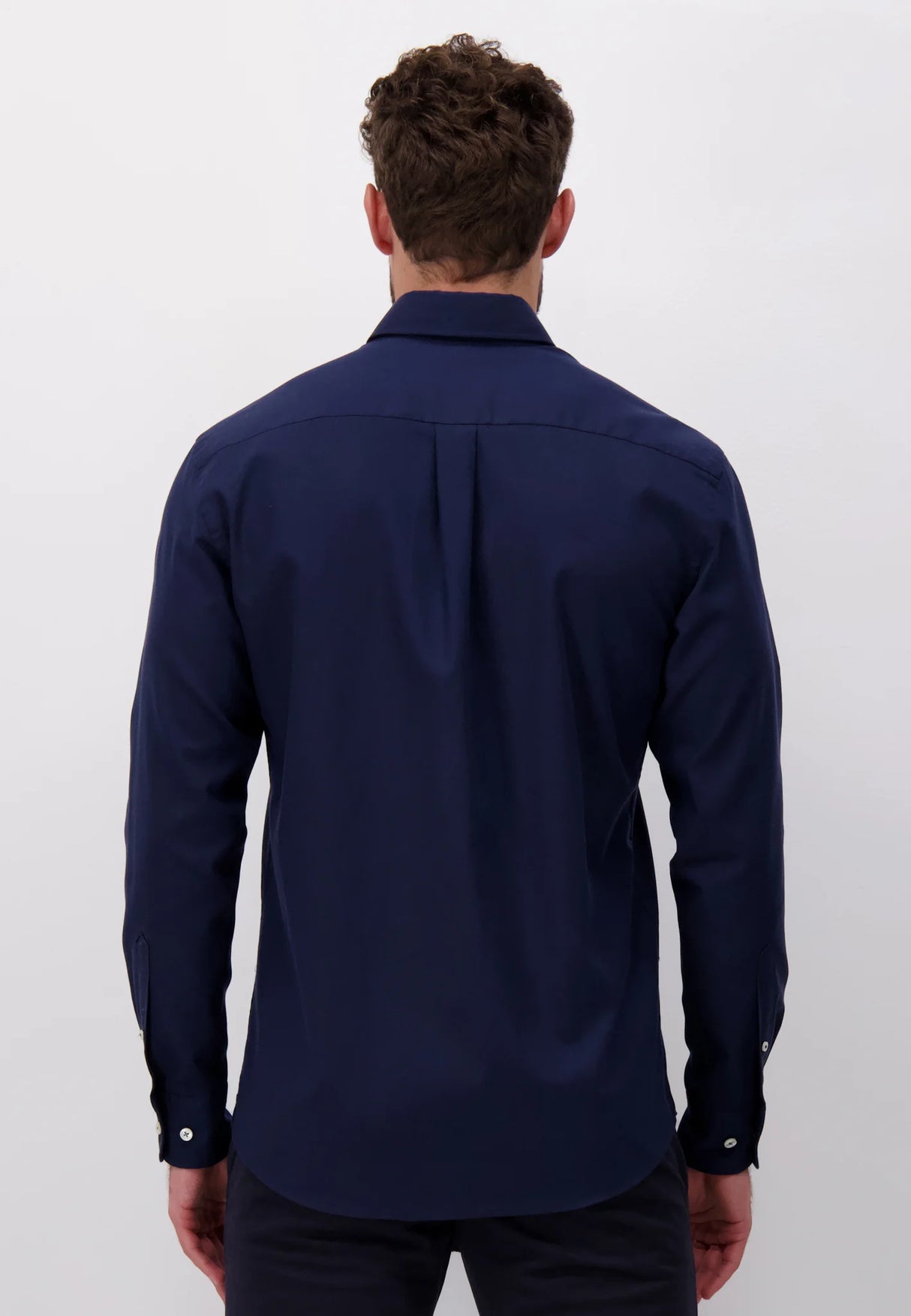 FYNCH HATTON Oxford Shirt - Men's Soft Cotton – Navy Fynch Hatton