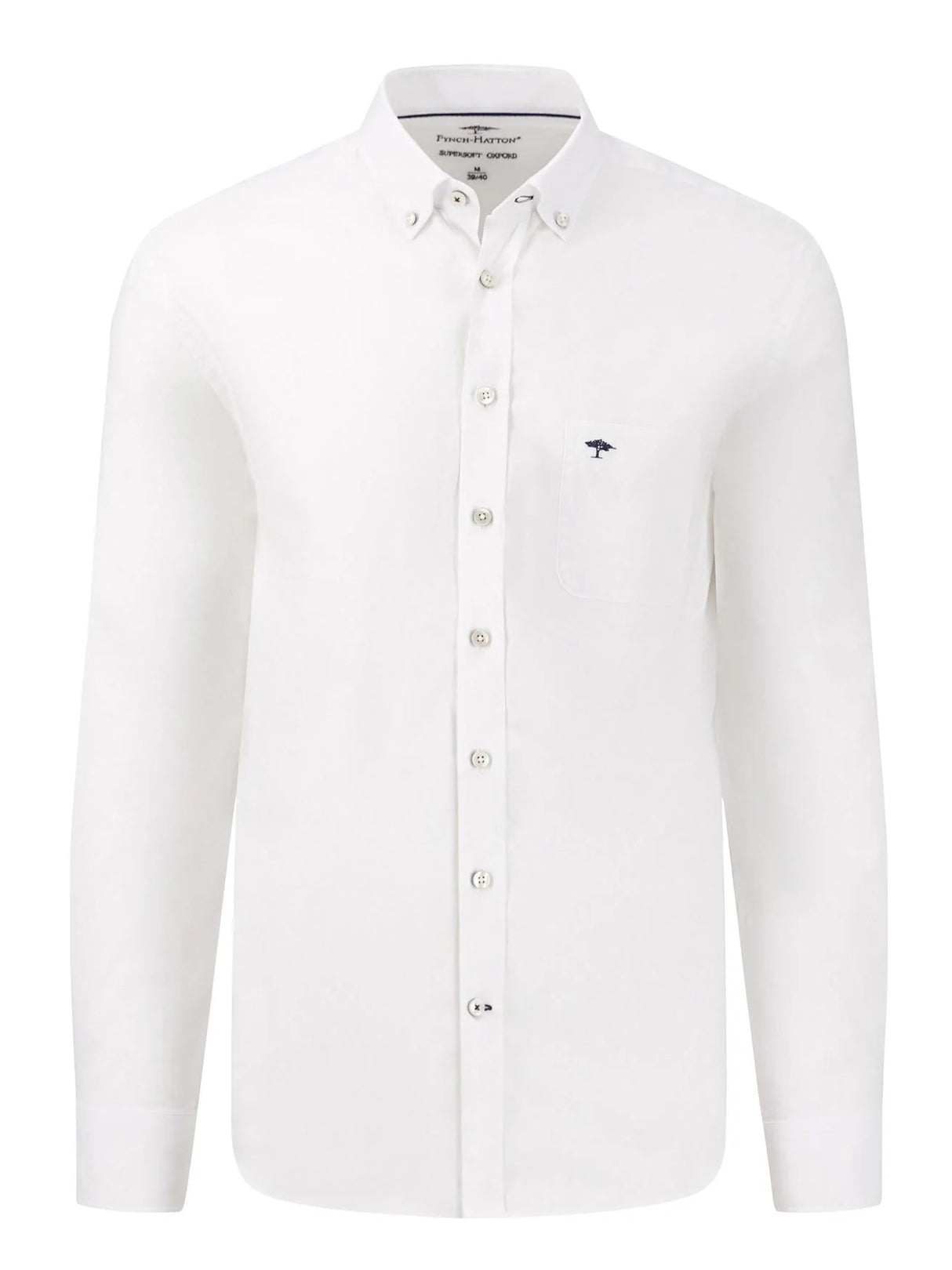 FYNCH HATTON Oxford Shirt - Men's Soft Cotton – White Fynch Hatton
