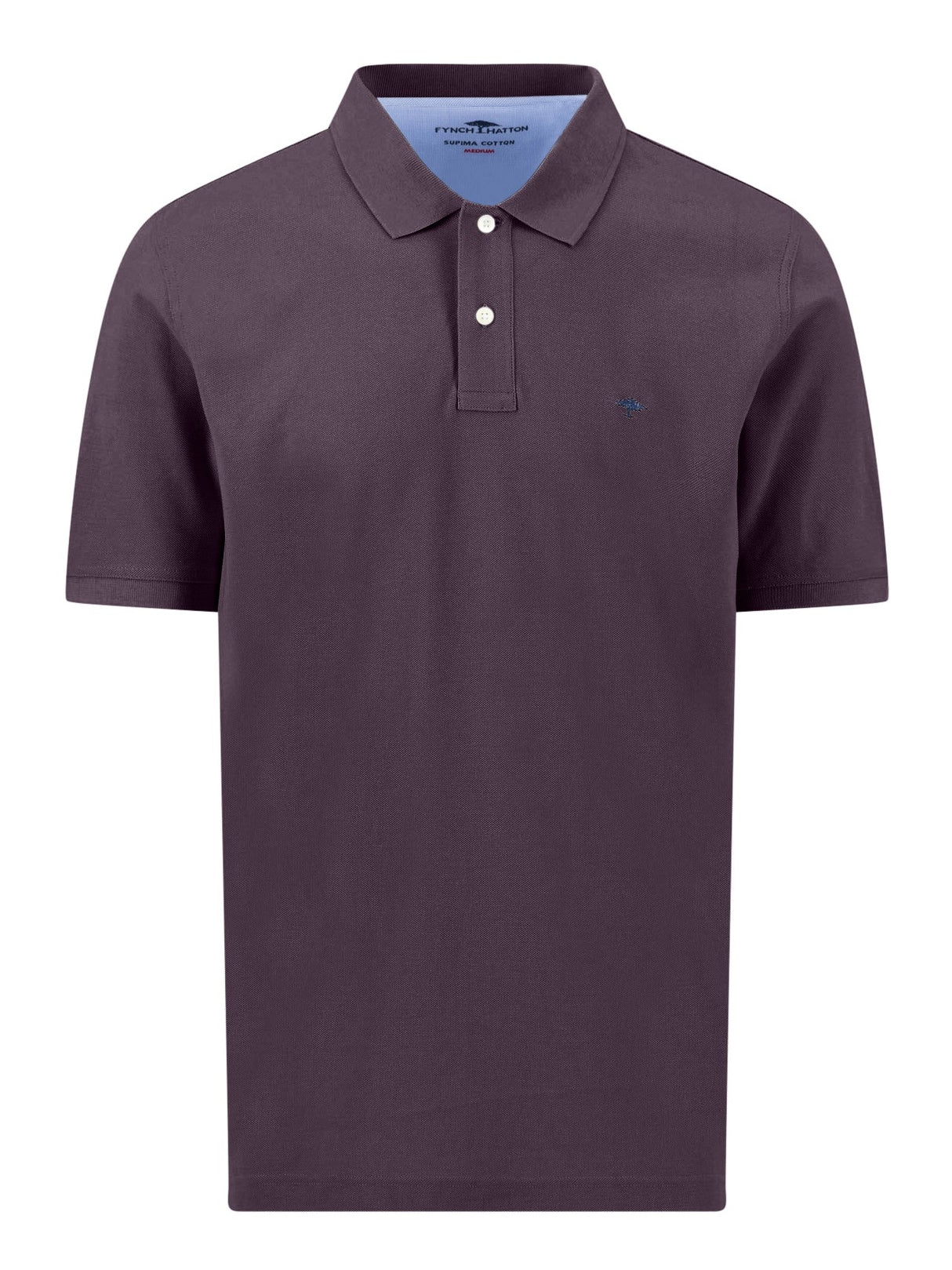 FYNCH HATTON Pique Polo Shirt - Men's Supima Cotton – Aubergine