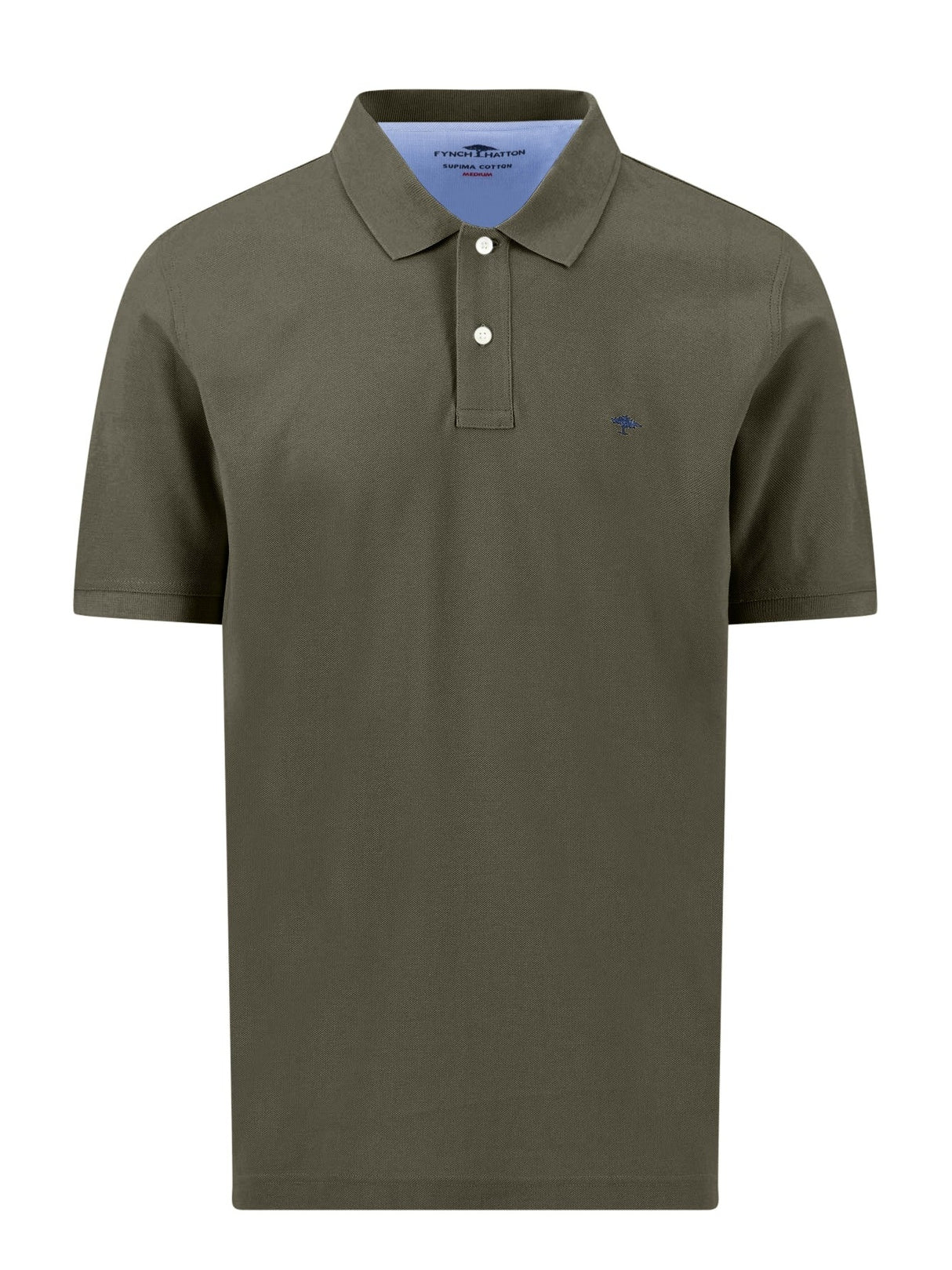 FYNCH HATTON Pique Polo Shirt - Men's Supima Cotton – Dark Khaki