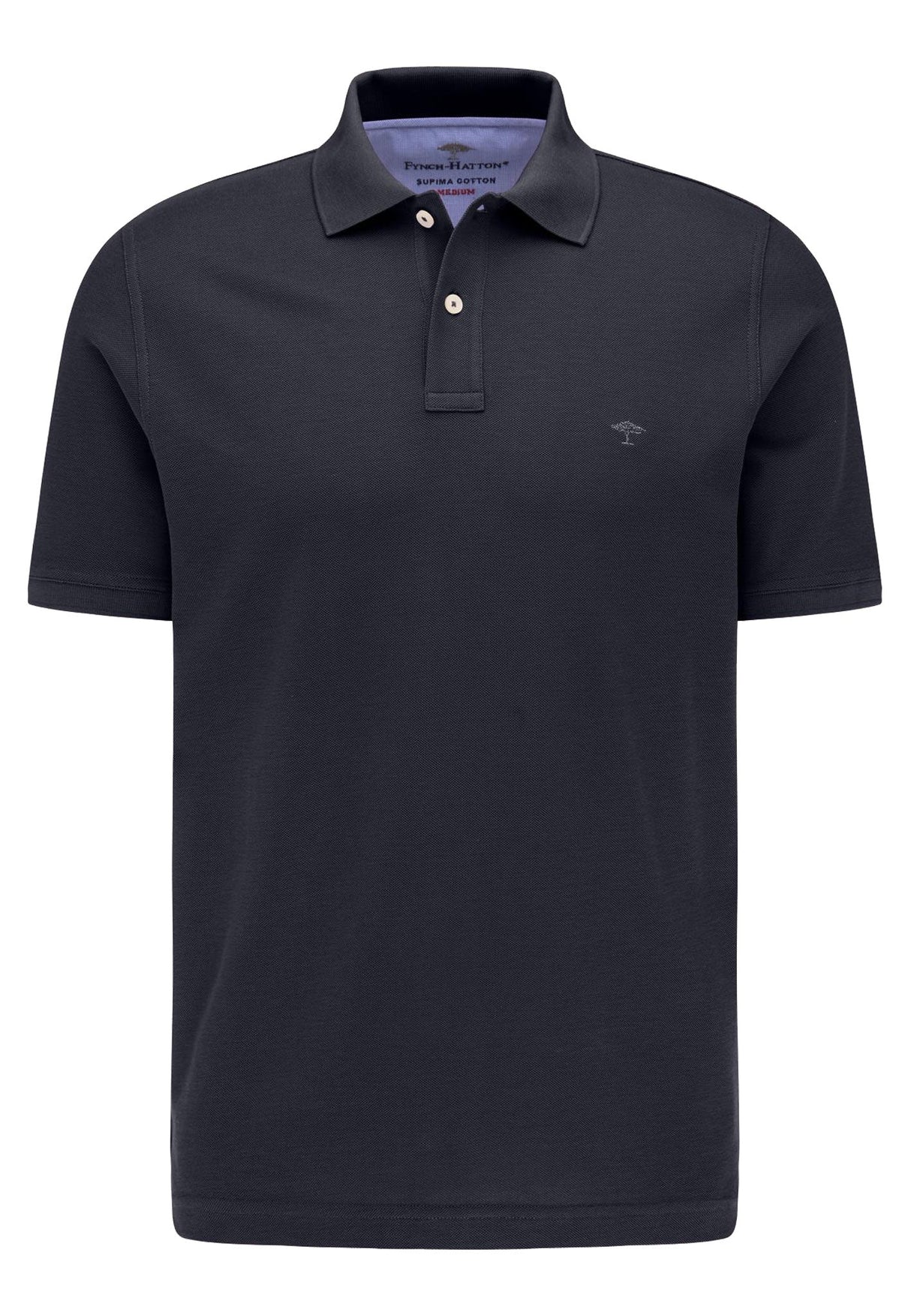 FYNCH HATTON Pique Polo Shirt - Men's Supima Cotton – Navy Fynch Hatton