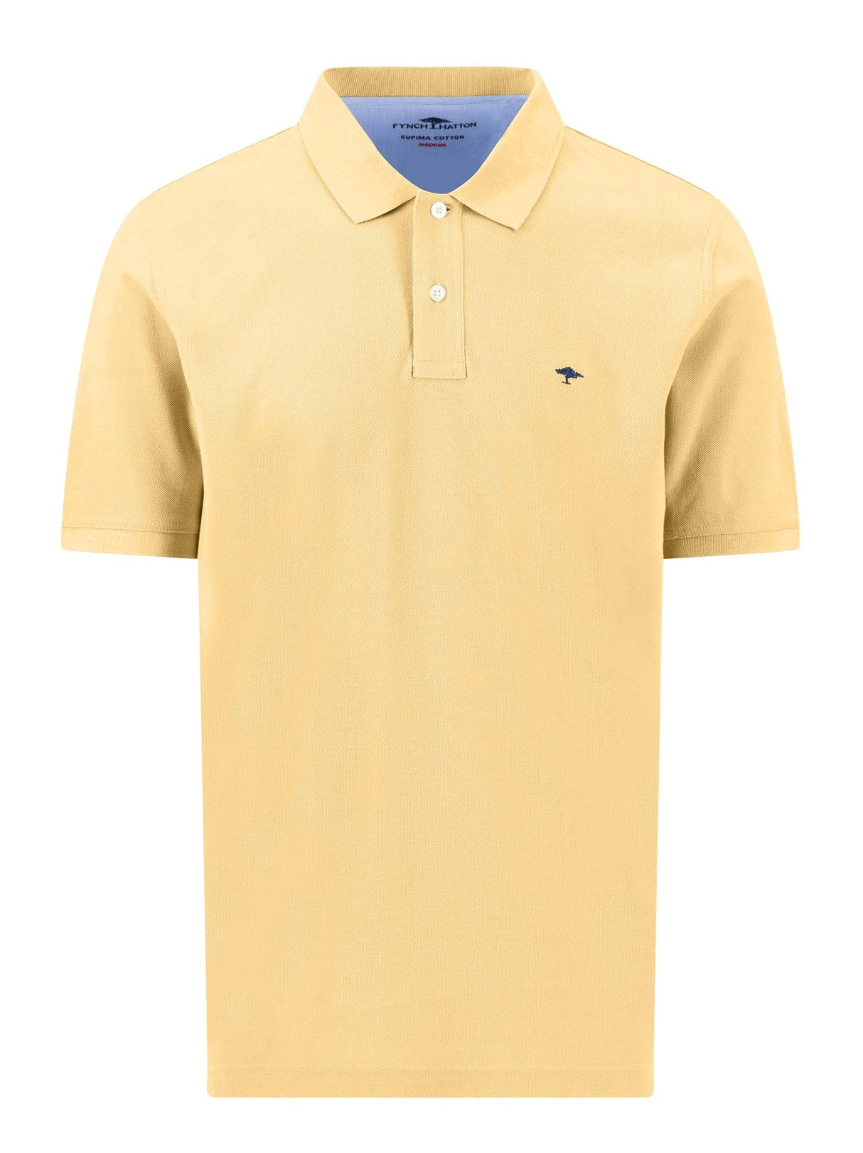 FYNCH HATTON Pique Polo Shirt - Men's Supima Cotton – Pale Yellow