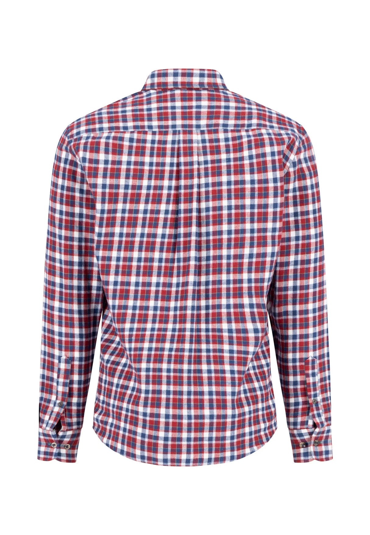 40% OFF - FYNCH HATTON Premium Flannel Check Shirt – Men's Button-Down – Garnet Red - Size: SMALL
