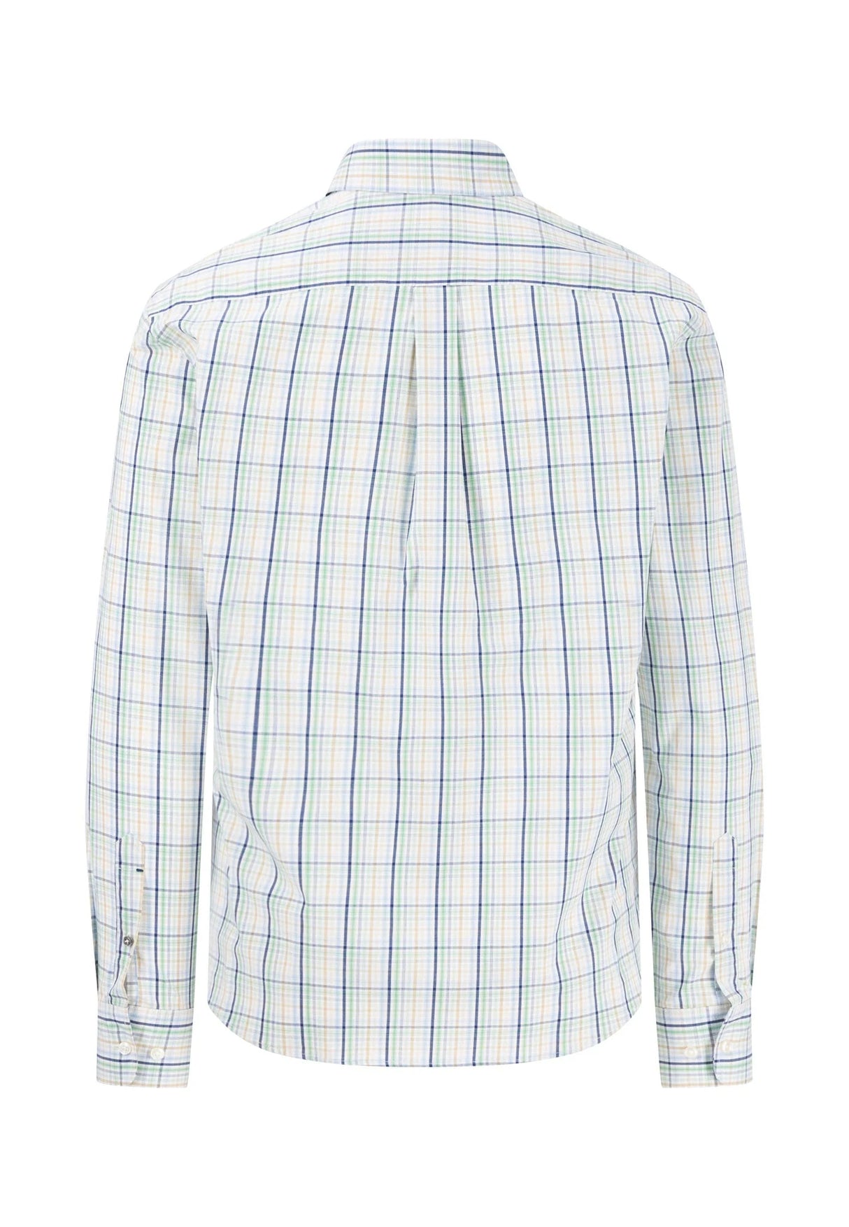 60% OFF FYNCH HATTON Pure Cotton Checked Shirt - Men's - Turf Green - Size: SMALL