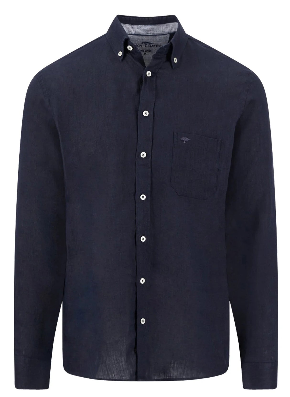 FYNCH HATTON Pure Linen Shirt - Men's – Navy