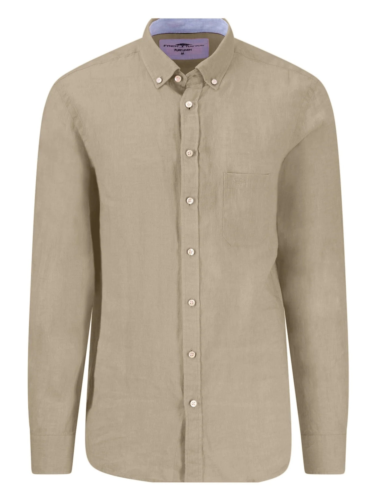 60% OFF FYNCH HATTON Pure Linen Shirt - Men's – Sand - Size: SMALL