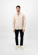 Load image into Gallery viewer, FYNCH HATTON Pure Linen Shirt - Men&#39;s – Stone
