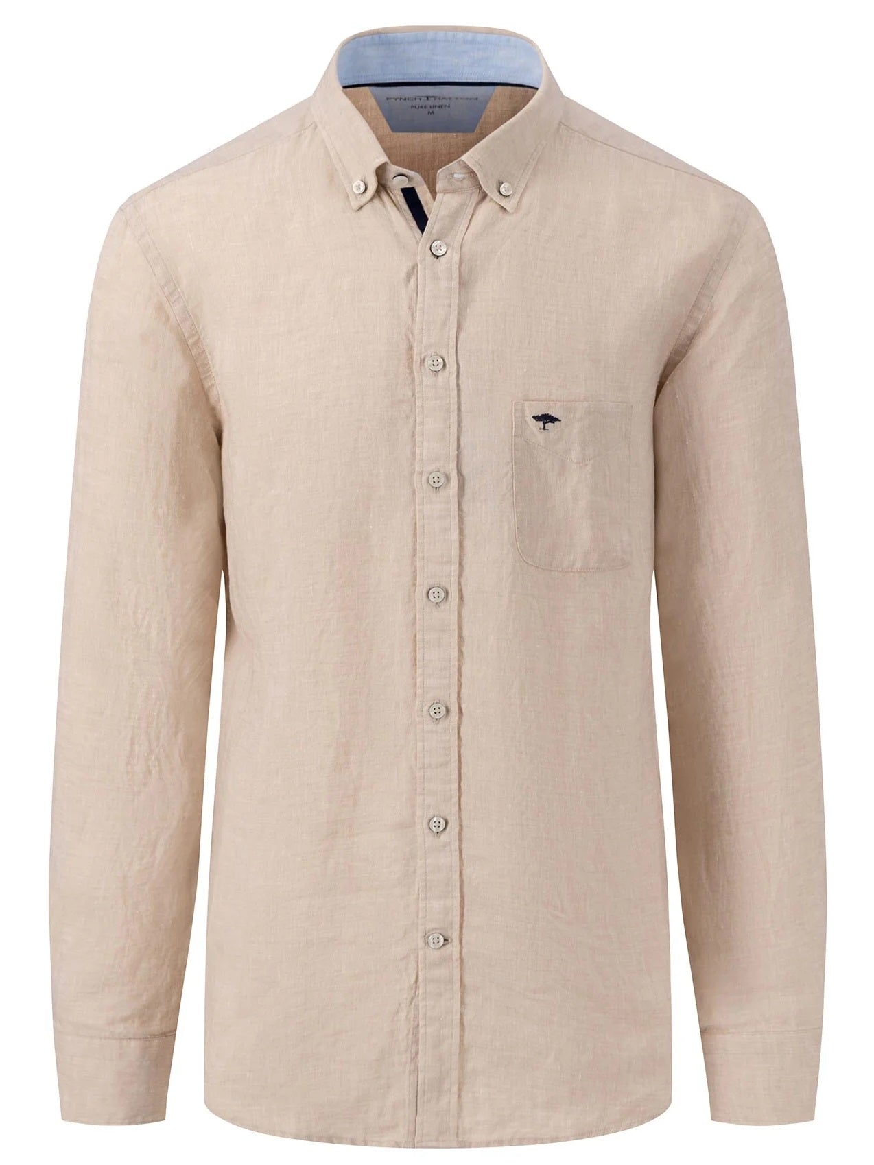 FYNCH HATTON Pure Linen Shirt - Men's – Stone