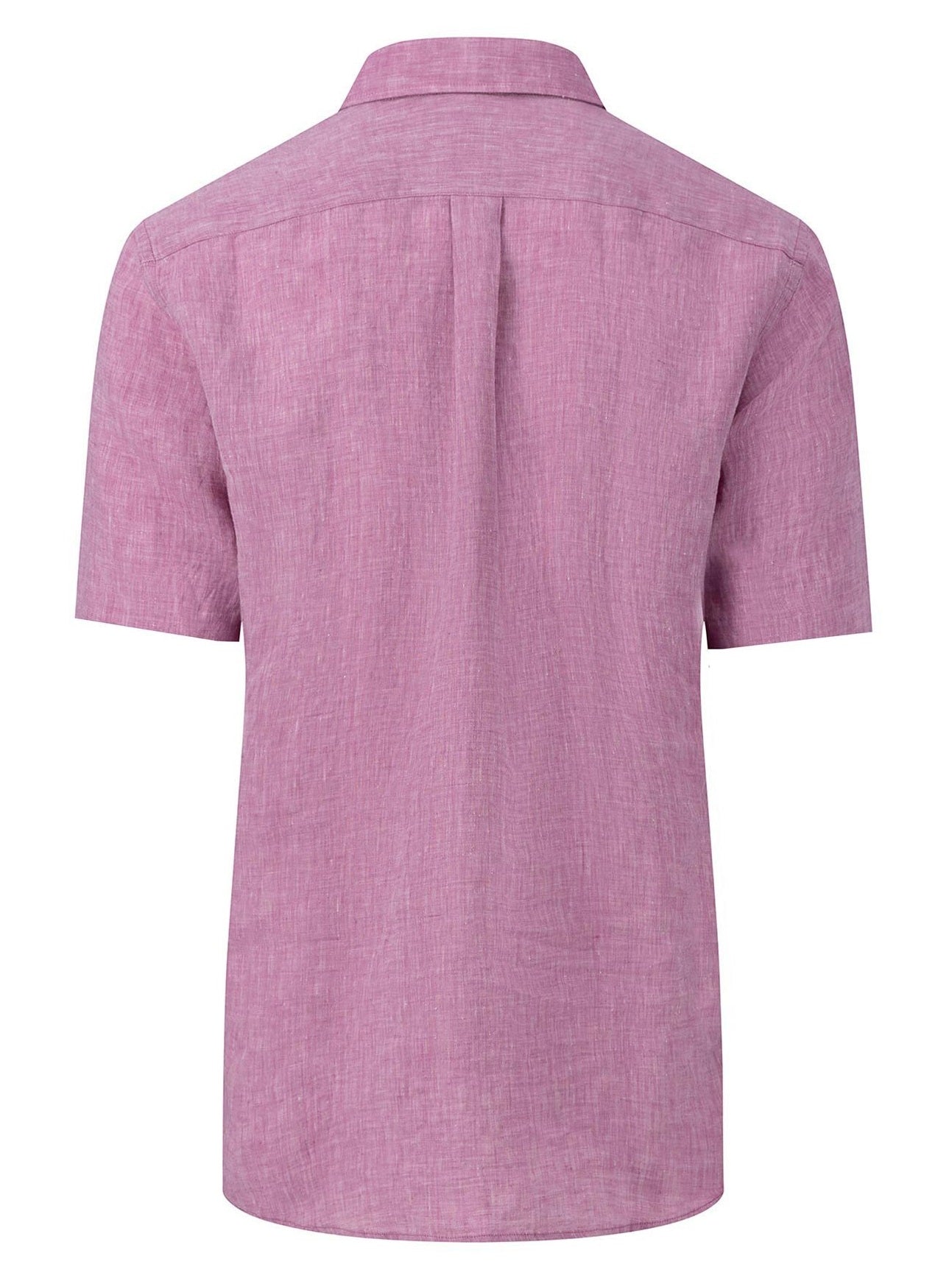 FYNCH HATTON Pure Linen Short-Sleeve Shirt - Men's – Dusty Lavender