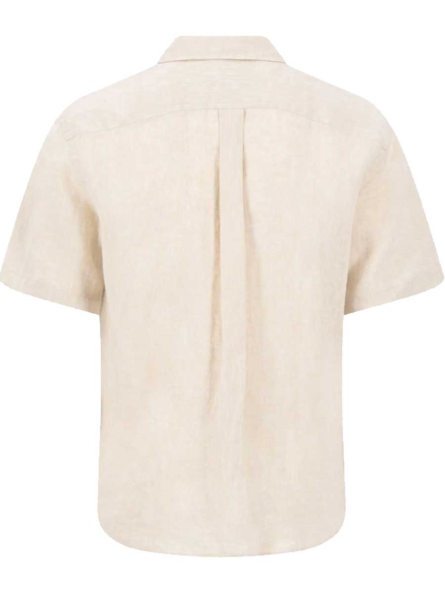 FYNCH HATTON Pure Linen Short-Sleeve Shirt - Men's – Sand