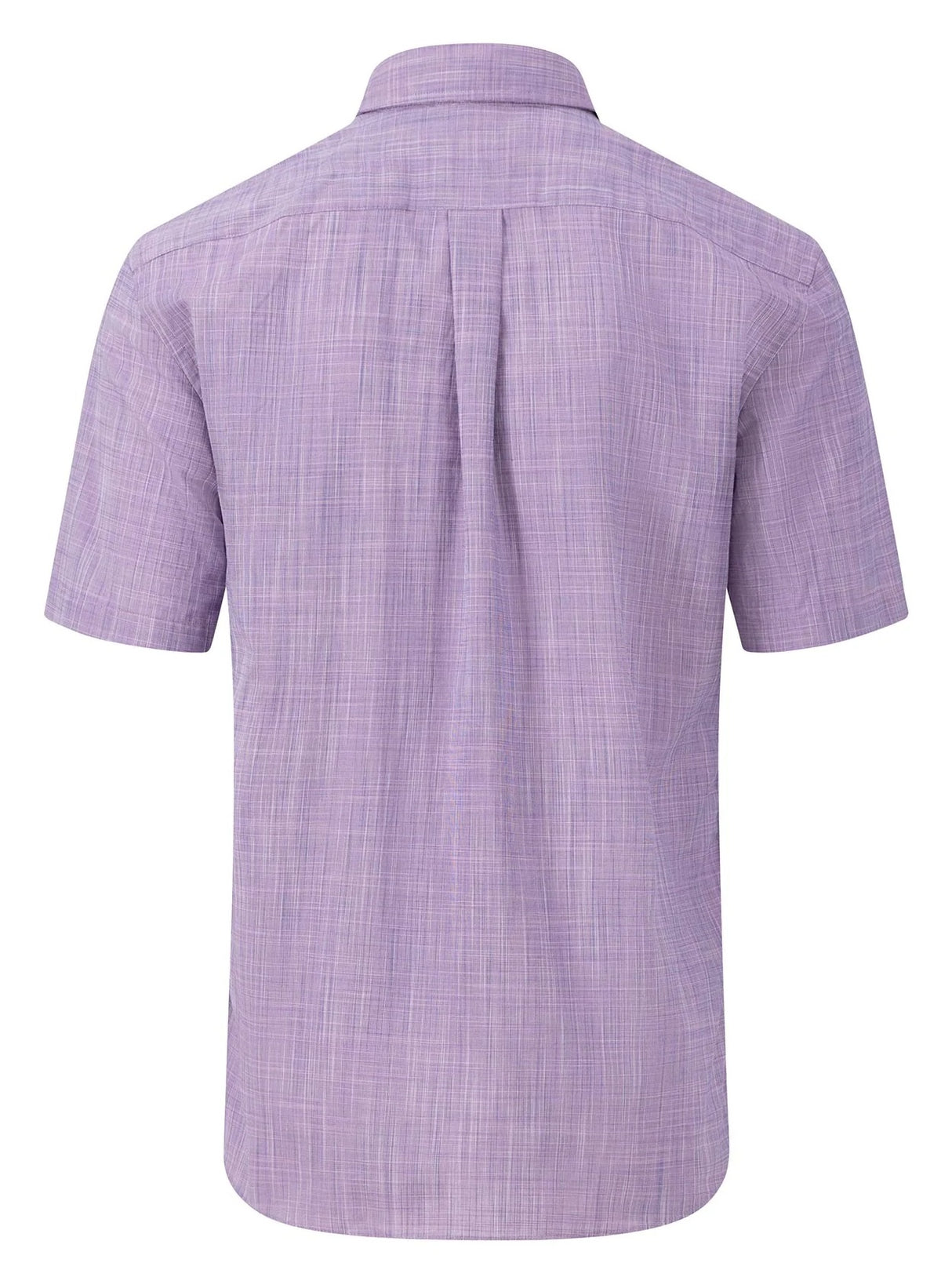 40% OFF FYNCH HATTON Short-Sleeve Shirt - Men's Slub Cotton – Dusty Lavender - Size: Small Fynch Hatton