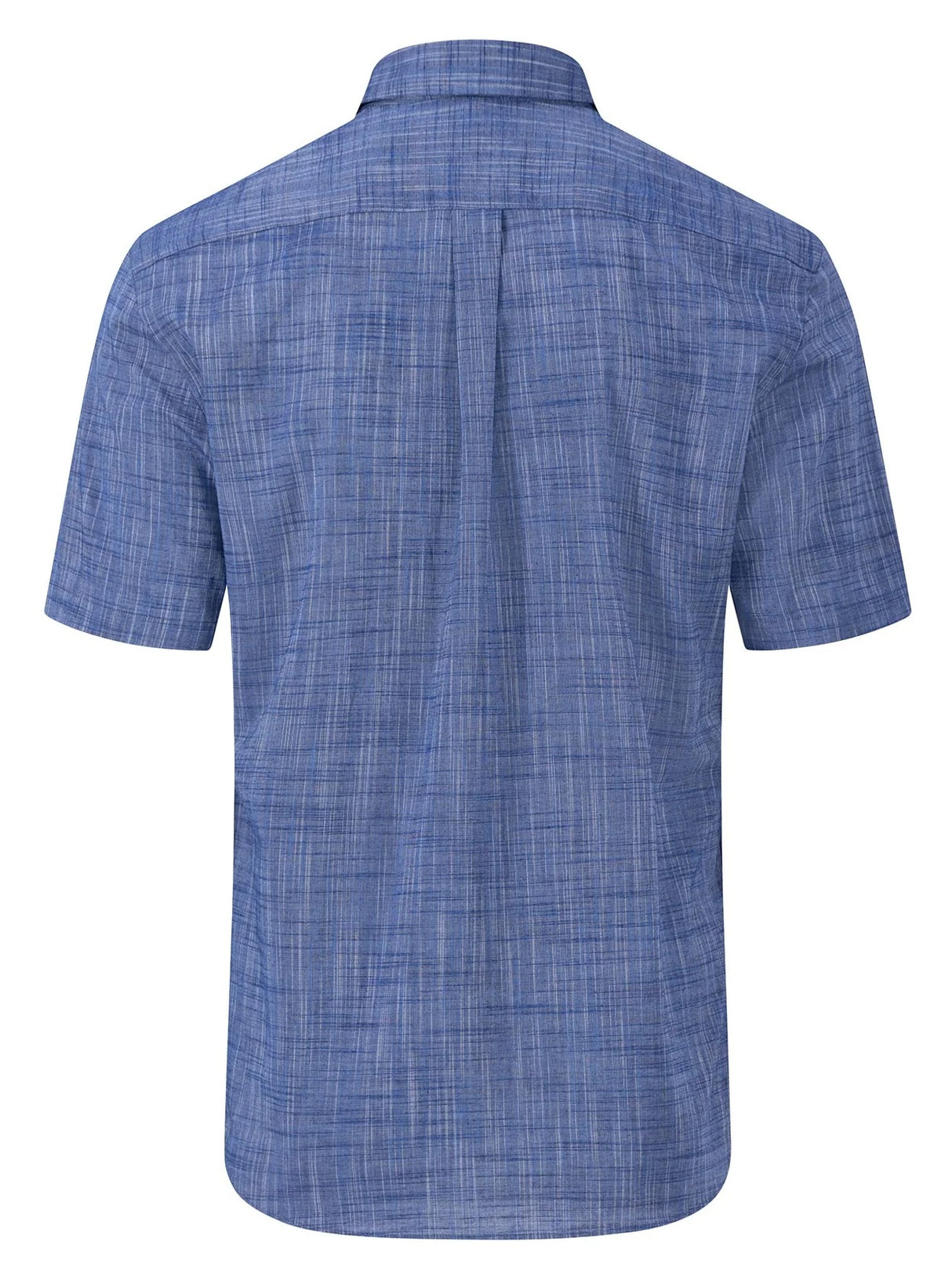 FYNCH HATTON Short-Sleeve Shirt - Men's Slub Cotton – Navy Fynch Hatton
