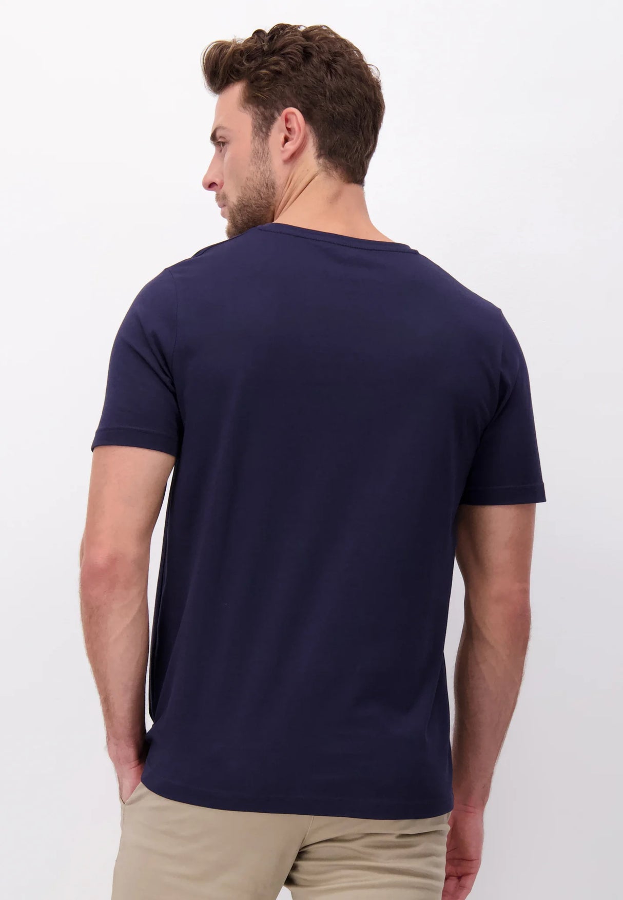 FYNCH HATTON T-Shirt - Men's Round Neck – Navy Fynch Hatton