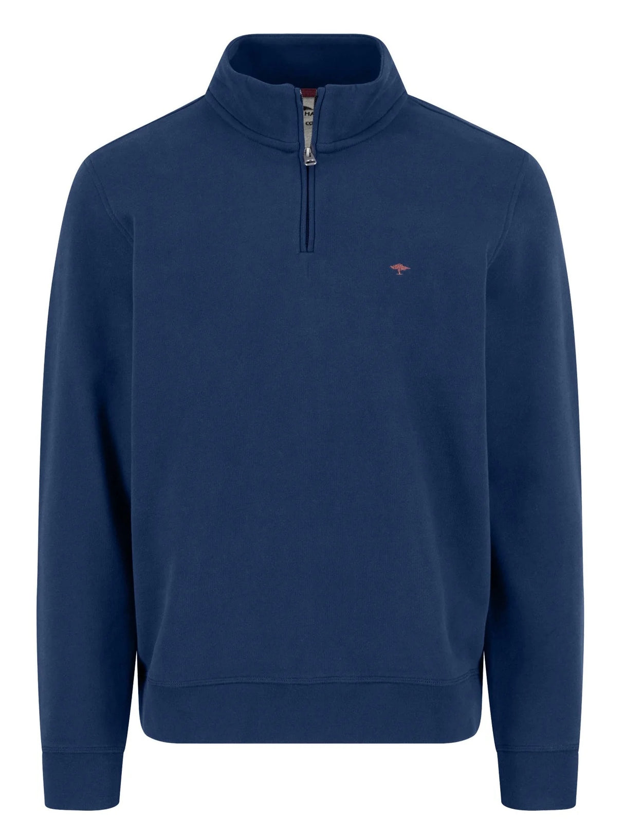 FYNCH HATTON Troyer 1/4 Zip Cotton Sweatshirt – Men’s – Midnight