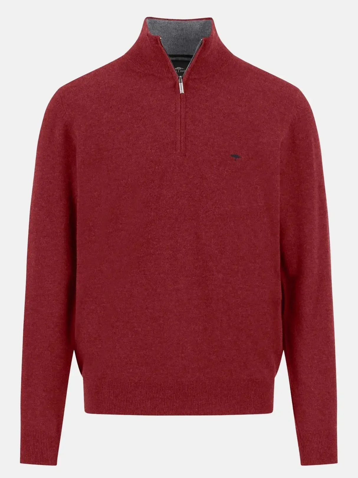 FYNCH HATTON Troyer 1/4 Zip Merino Cashmere Sweater - Men's – Garnet Red