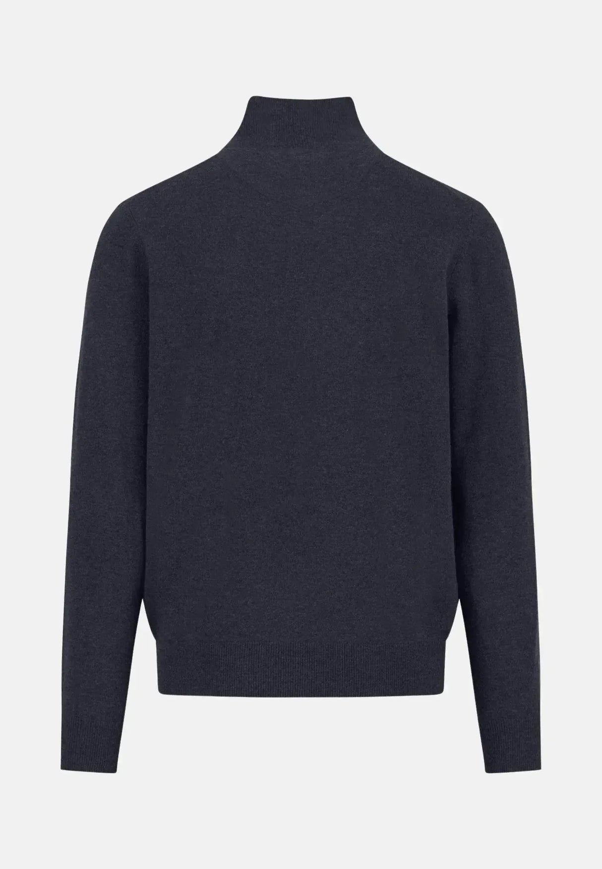 FYNCH HATTON Troyer 1/4 Zip Merino Cashmere Sweater - Men's – Navy