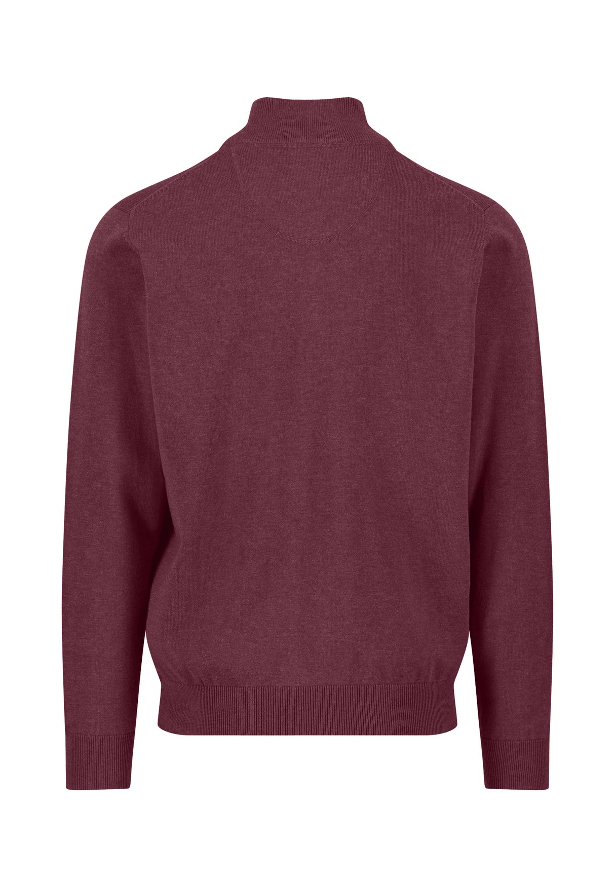 FYNCH HATTON Troyer 1/4 Zip Soft Cotton Knit - Men's – Deep Merlot