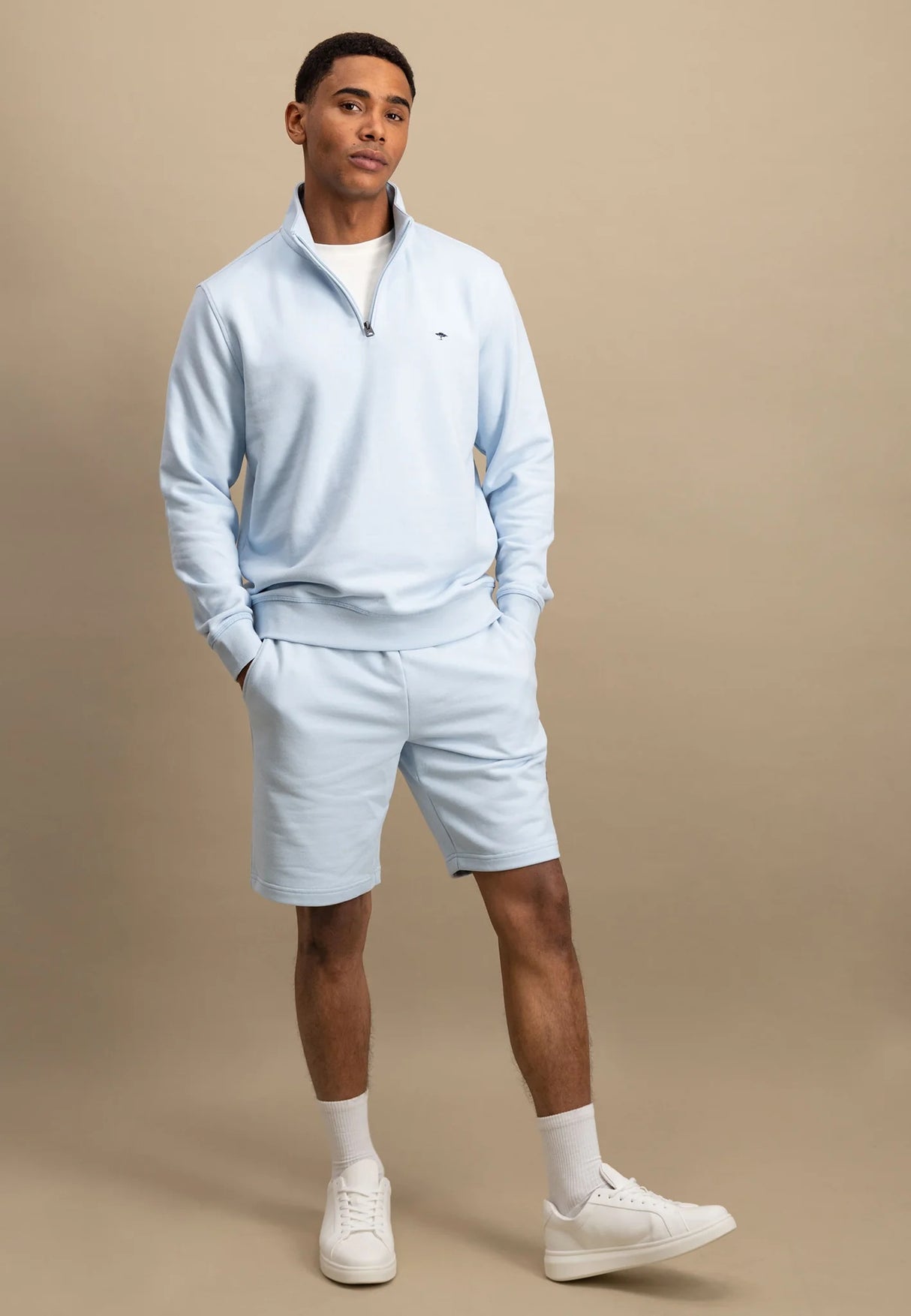 FYNCH HATTON Troyer 1/4 Zip Sweatshirt - Men's Soft Cotton – Summer Breeze