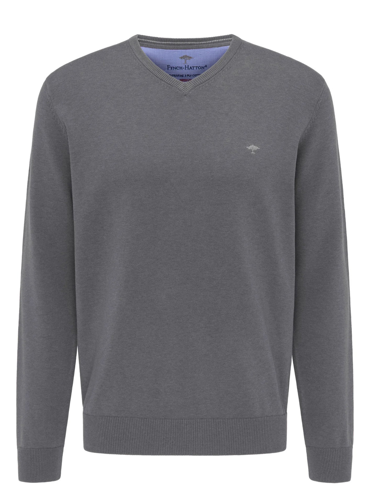 FYNCH HATTON V-Neck Sweater - Men's Fine Knit – Steel Fynch Hatton