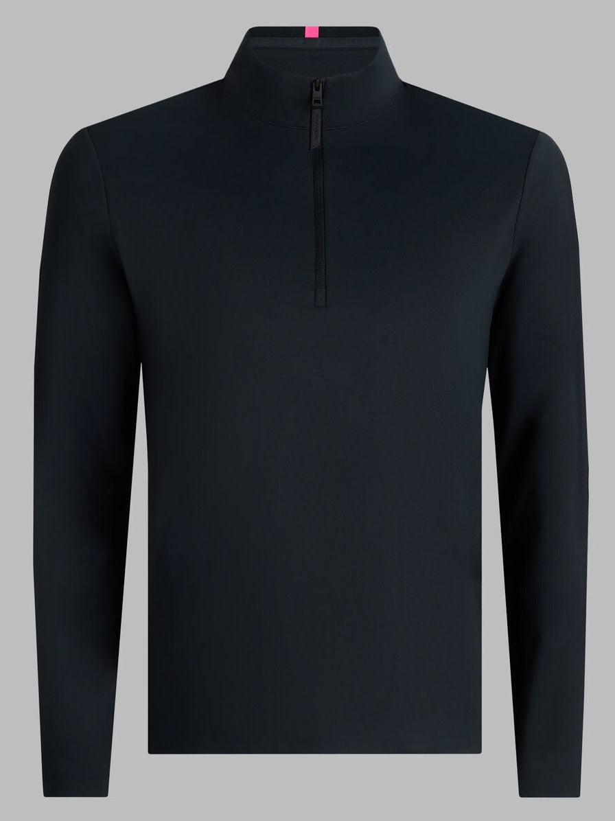 G/FORE Brushed Back Tech Quarter Zip Pullover - Men's 4-Way Stretch - Onyx Black