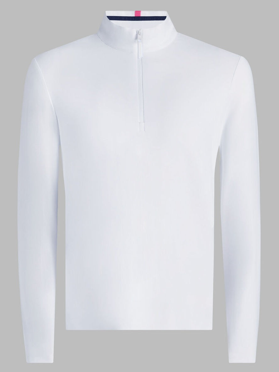 G/FORE Brushed Back Tech Quarter Zip Pullover - Men's 4-Way Stretch - Snow