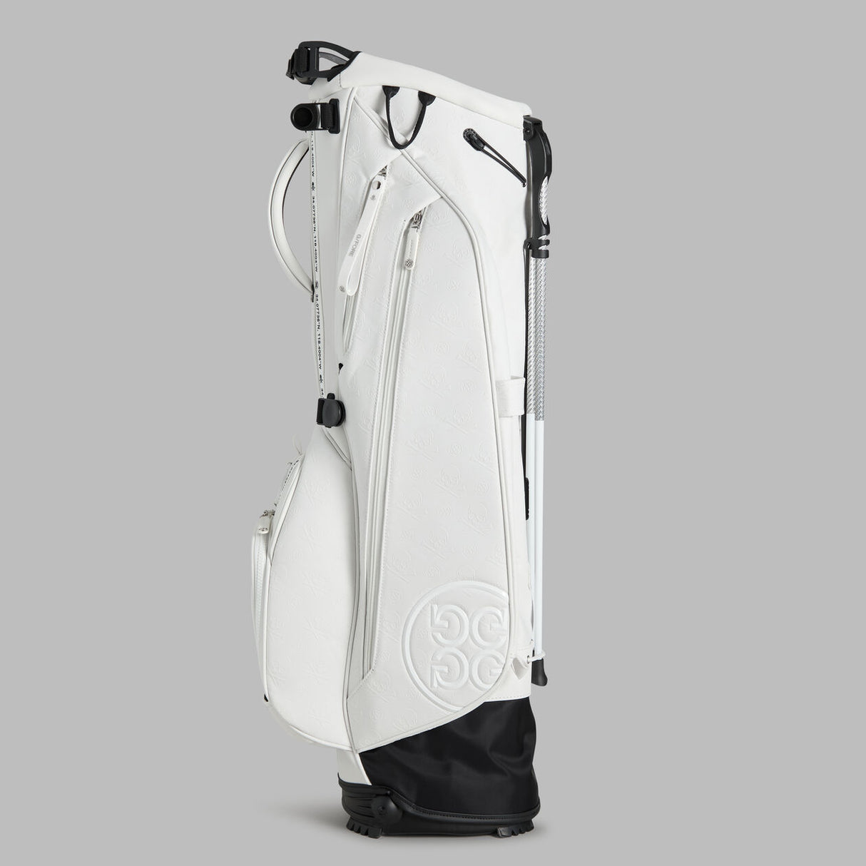 G/FORE Daytona Plus Carry Golf Bag – Stand Bag – Embossed Skull & Tees - Snow