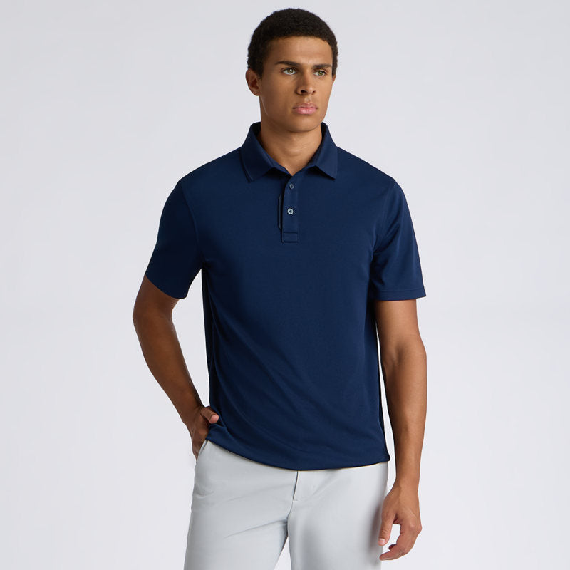 G/FORE Essential Performance Piqué Polo Shirt in Twilight Navy – image 3
