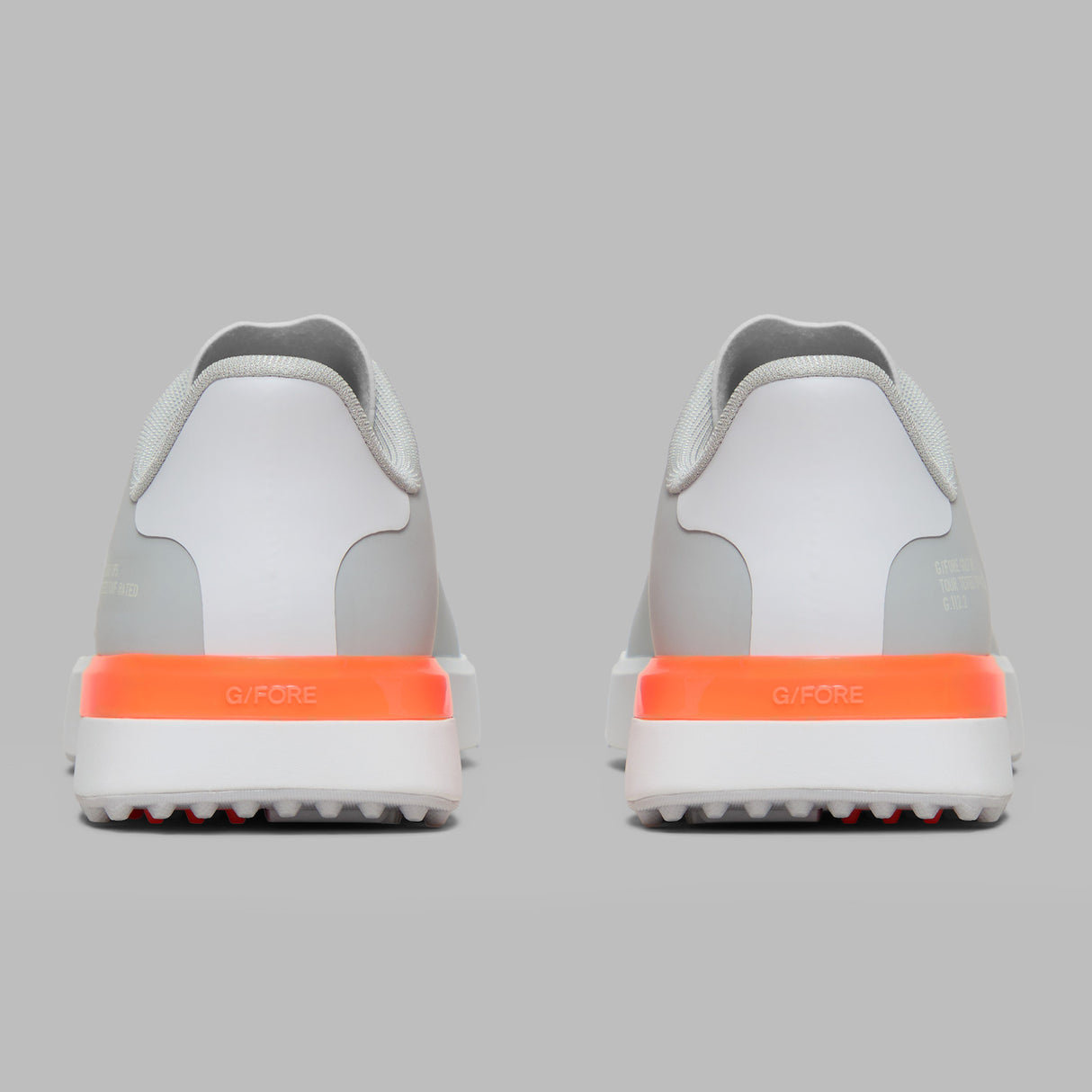 G/FORE G.112 Men’s Spikeless Golf Shoes - Nimbus / Shocking Orange