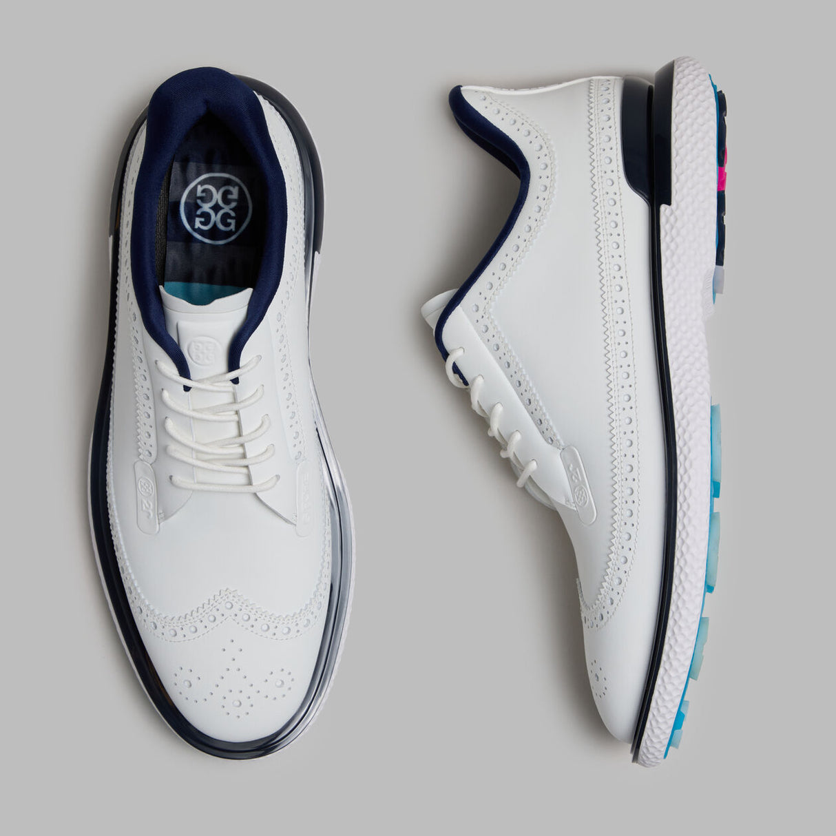 G/FORE Gallivan2R Longwing Men’s Golf Shoes - Snow / Twilight