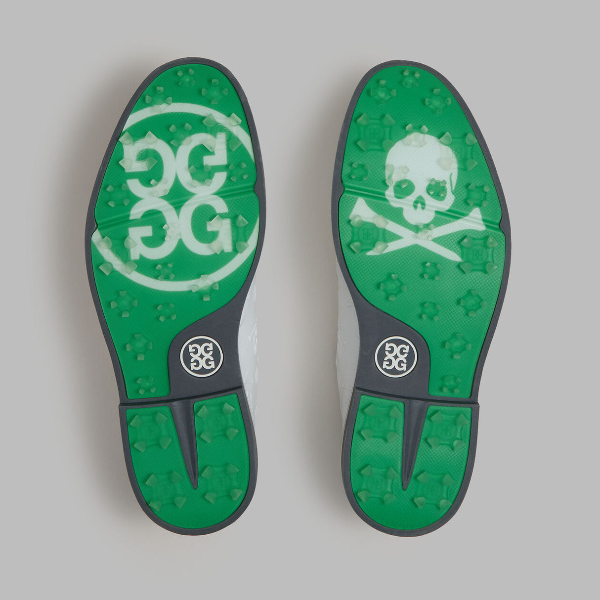 G/FORE Gallivanter Full Grain Leather Men’s Golf Shoes – Embossed Skull & Tees - Snow / Twilight