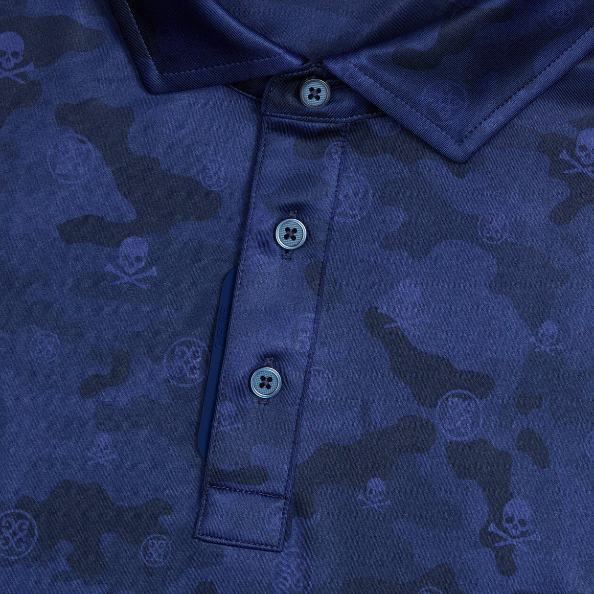 G/FORE Icon Camo Tech Jersey Polo Shirt - Men's 4-Way Stretch - Twilight Navy