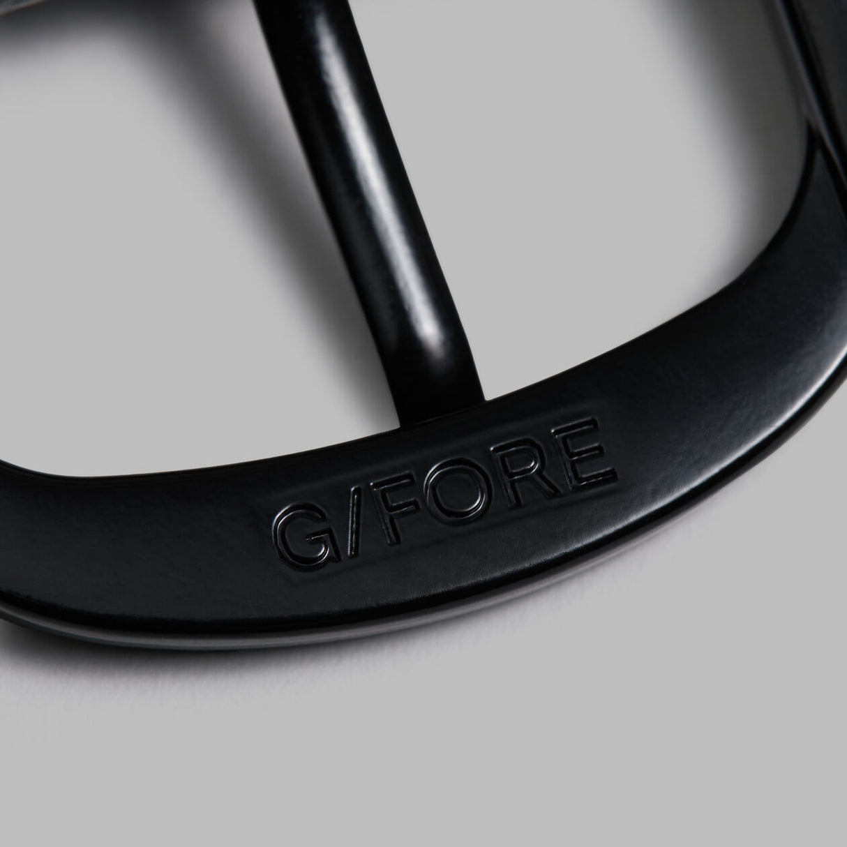 G/FORE Men's Circle G's Webbed Belt – Pebble Full Grain Leather – Onyx