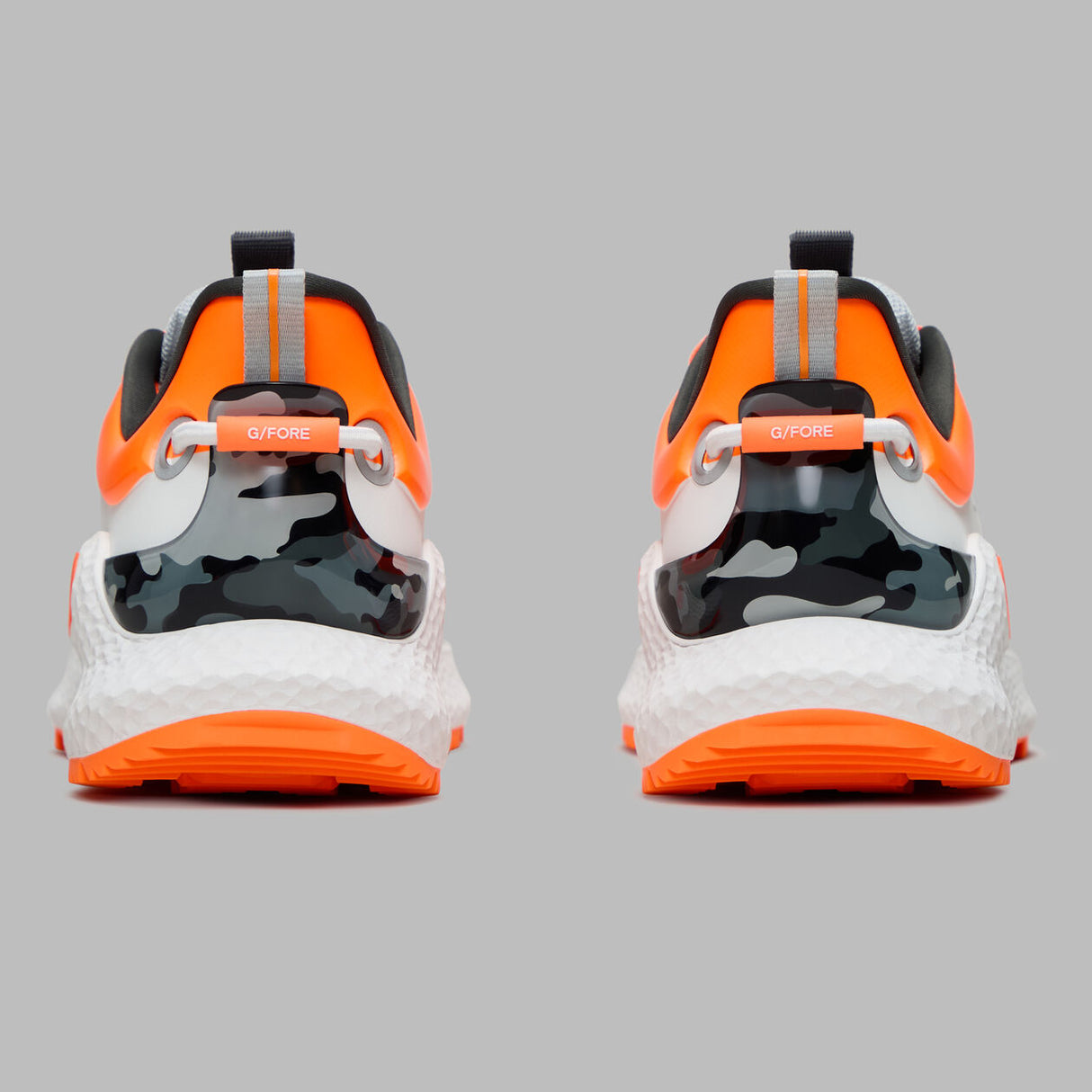 G/FORE MG4+ O2 Men’s Golf Shoes – Camo Accent - Snow / Shocking Orange