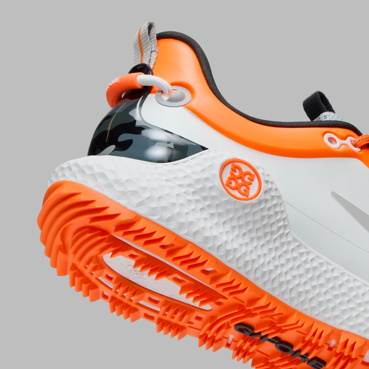 G/FORE MG4+ O2 Men’s Golf Shoes – Camo Accent - Snow / Shocking Orange