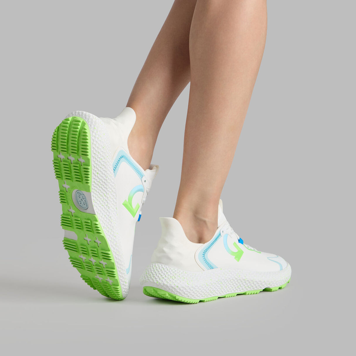 40% OFF - G/FORE MG4X2 Women’s Hybrid Golf Cross Trainers - Snow / Gecko - Size: UK 7