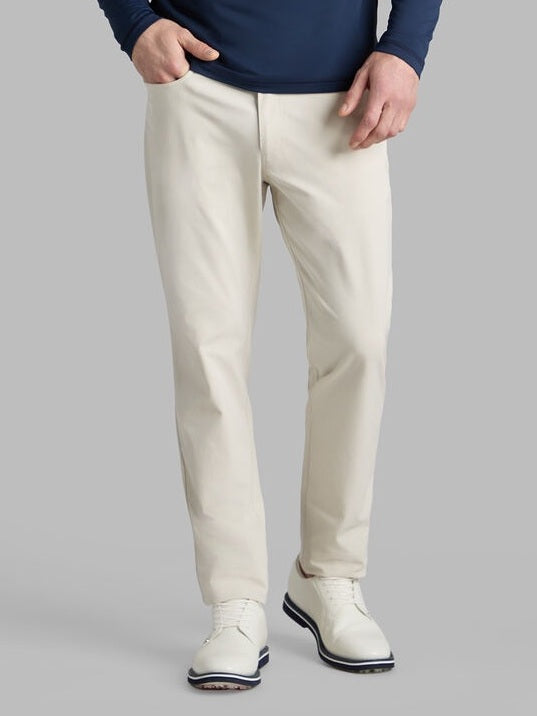 G/FORE Tour 5 Pocket Stretch Trousers – Men’s Technical Straight Leg – Stone