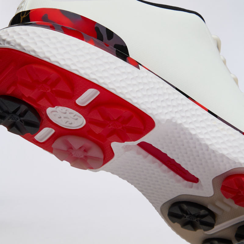 G/FORE Gallivan2R Camo Welt Men’s Spikeless Golf Shoes – Snow / Lava – Image 2